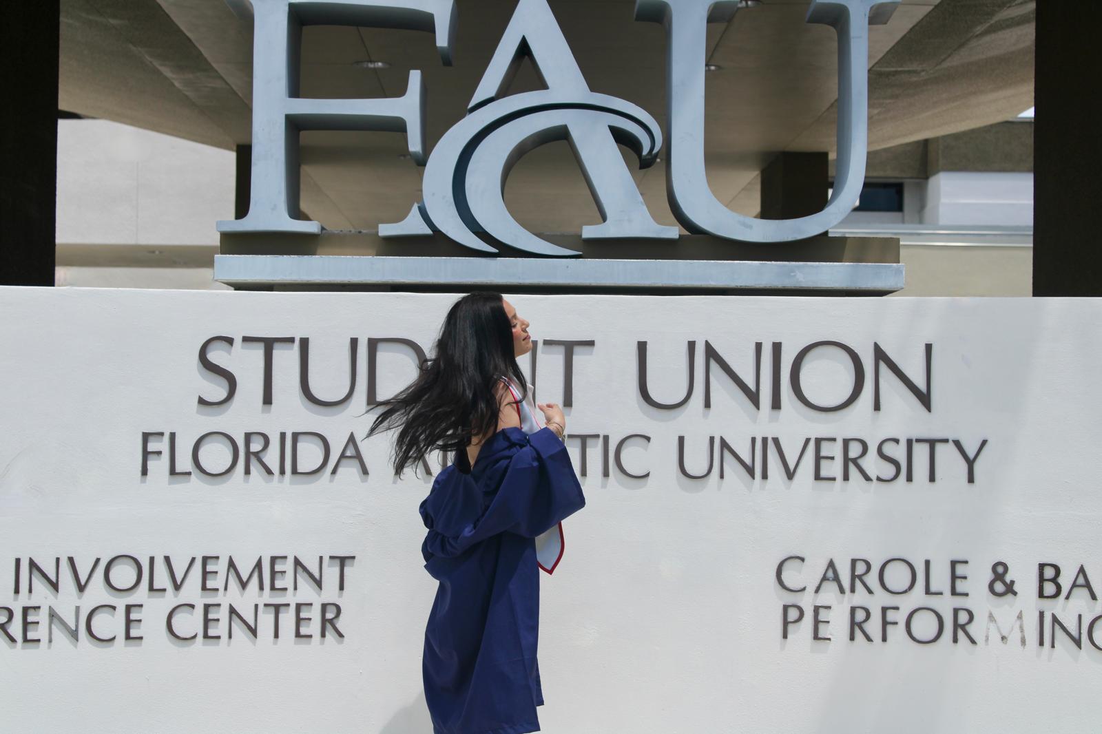 Florida Atlantic graduation portrait